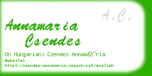 annamaria csendes business card